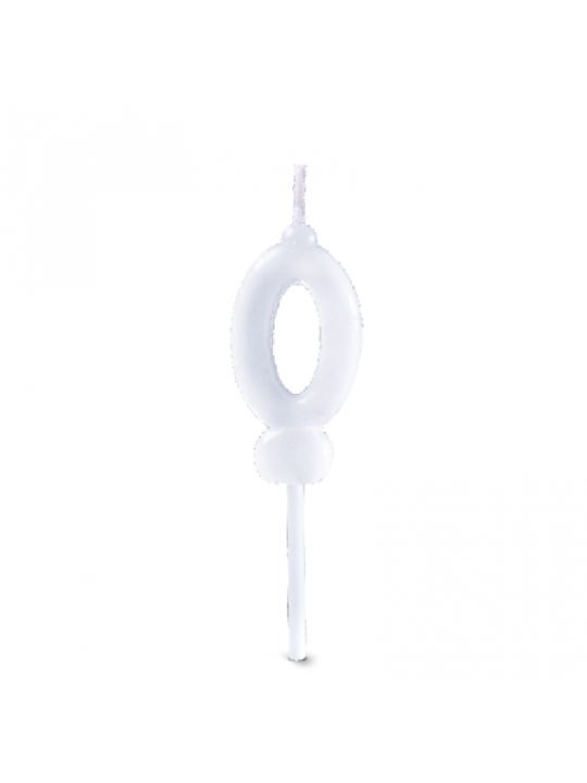 Vela Numero N0 Branca