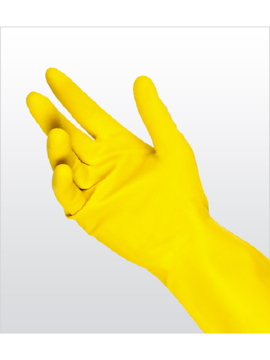 Luva Limpeza Amarela Latex  G Par Antiderrapante
