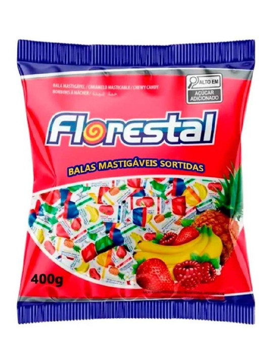 Bala Mastigavel Sortida 500Gr Florestal - Pacote
