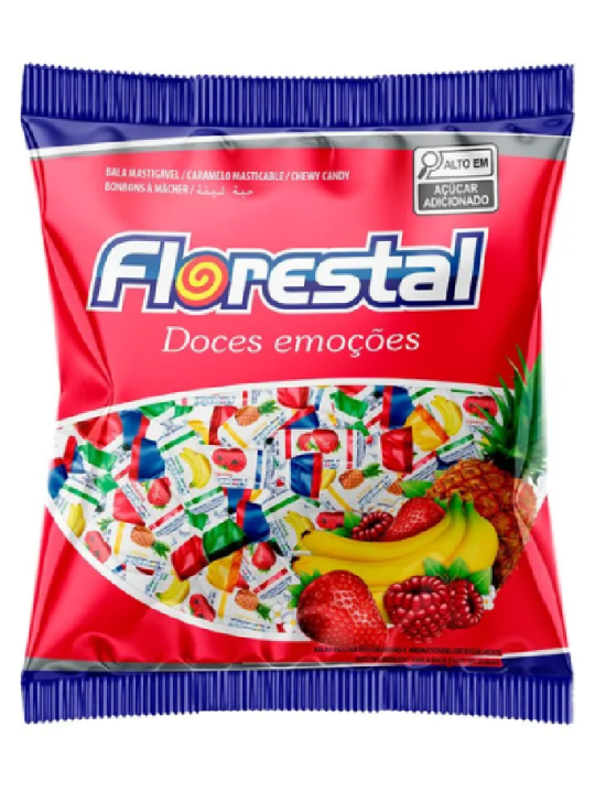 Bala Mastigavel Sortida 500Gr Florestal - Pacote