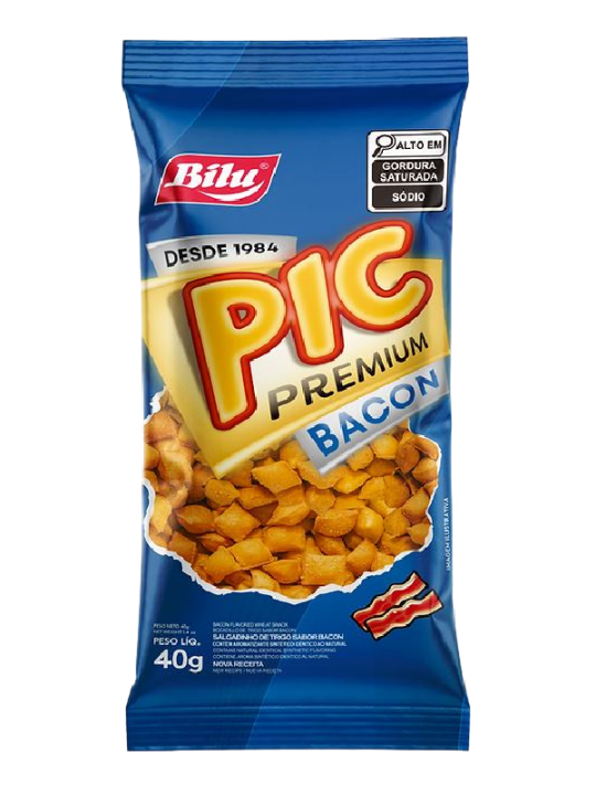 Biluzitos Pic Premium Bacon 40Gr Bilu - Pacote