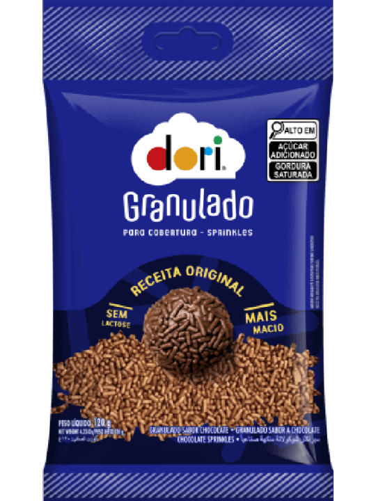 Granulado Chocolate 120Gr Dori - Pacote