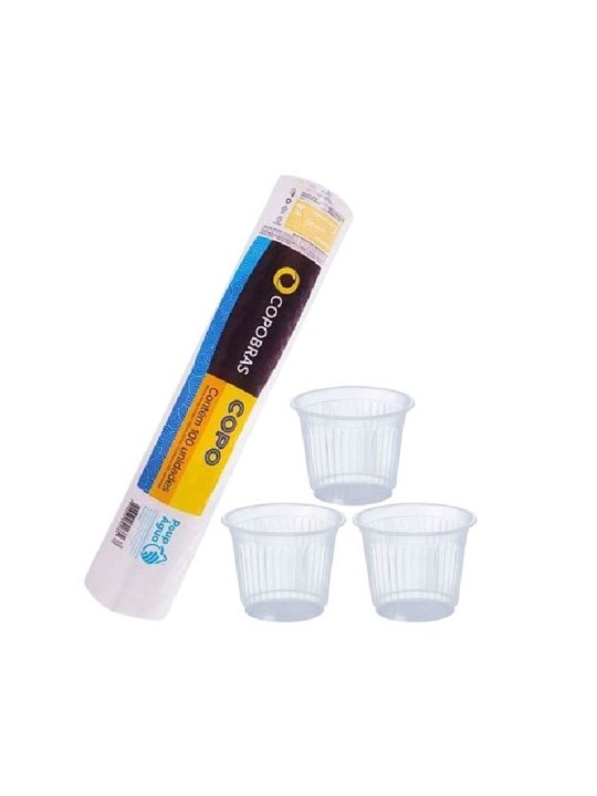 Copo Plastico Descartavel Transparente 50Ml Pp Copobras - Pacote C/100 Un