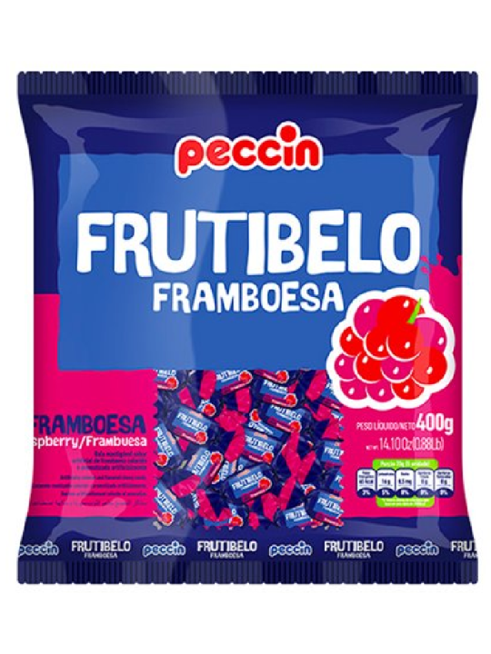 Bala Frutibelo Framboesa 400Gr Peccin - Pacote