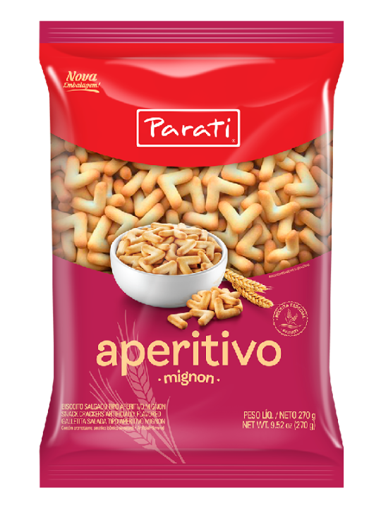 Biscoito Aperitivo Mignon 270Gr Parati - Pacote