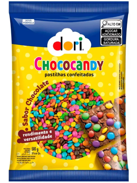 Chocolate Pastilhas Confeitadas Chococandy 500Gr Dori - Pacote