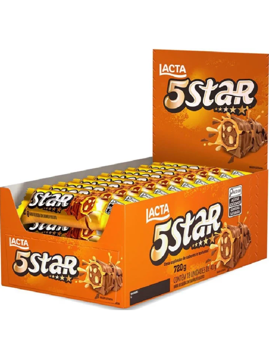 Chocolate Lacta 5Star 18X40Gr Lacta - Display C/18Un