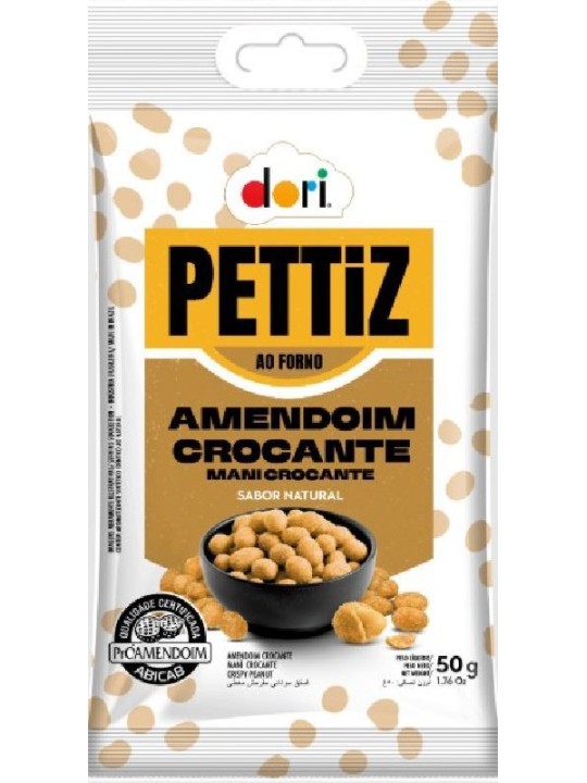 Amendoim Pettiz Natural Crocante 50G Dori - Pacote