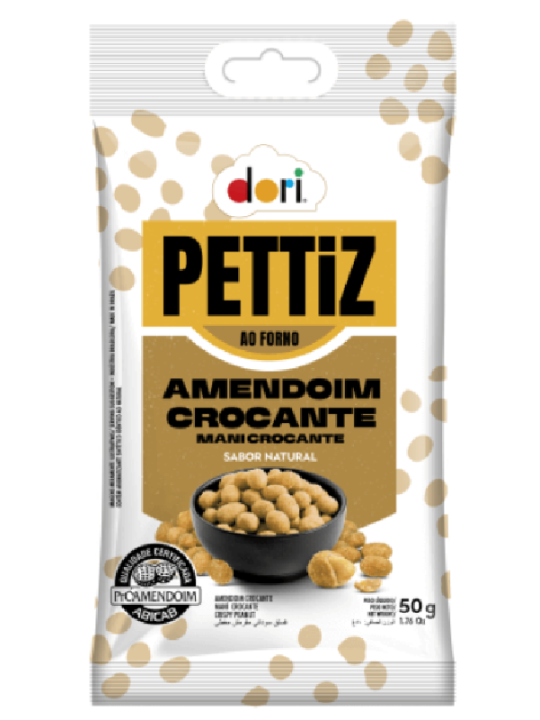 Amendoim Pettiz Natural Crocante 50G Dori - Pacote