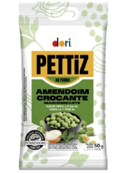Amendoim Pettiz Cebola/Salsa Croc 50Gr Dori - Pacote