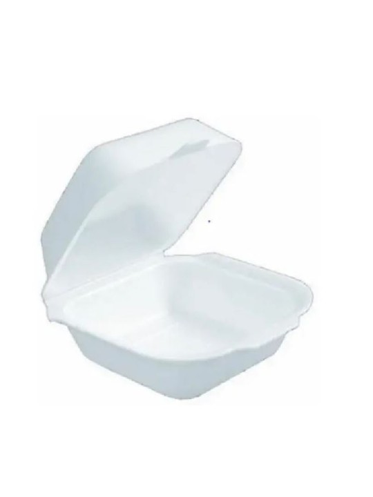 Hamburgueira Isopor Ch-003 162X162X86Mm 1200Ml Copobras - Pacote C/50 Un