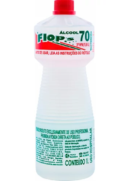 Alcool Etilico Hidratado 70% Inpm 1Lt Flops - Unidade