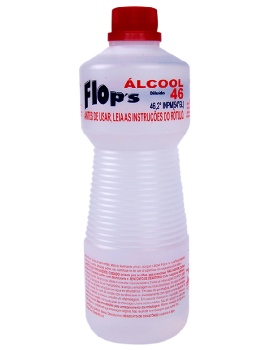 Alcool Etilico Hidratado 46,2 Inpm 500Ml Flops - Unidade