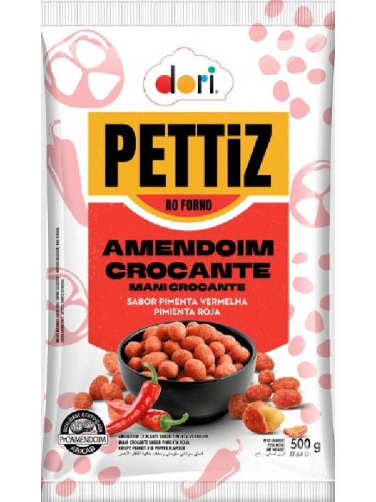Amendoim Pettiz Pimenta Vermelha Crocante 500Gr Dori - Unidade