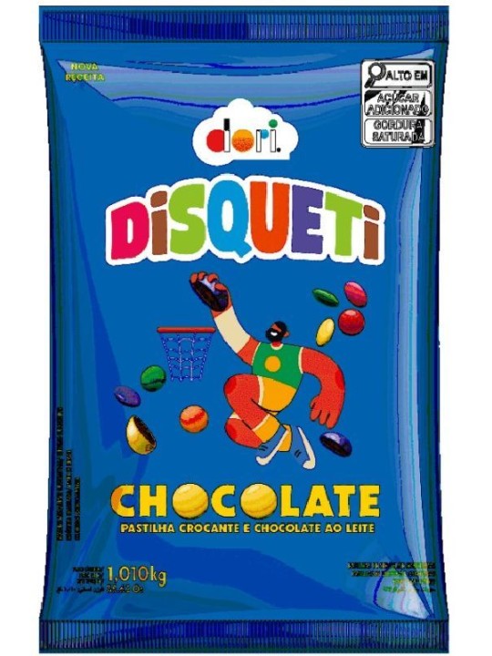 Chocolate Pastilhas Confeitadas Disqueti Tradicional 1,010Kg Dori - Pacote