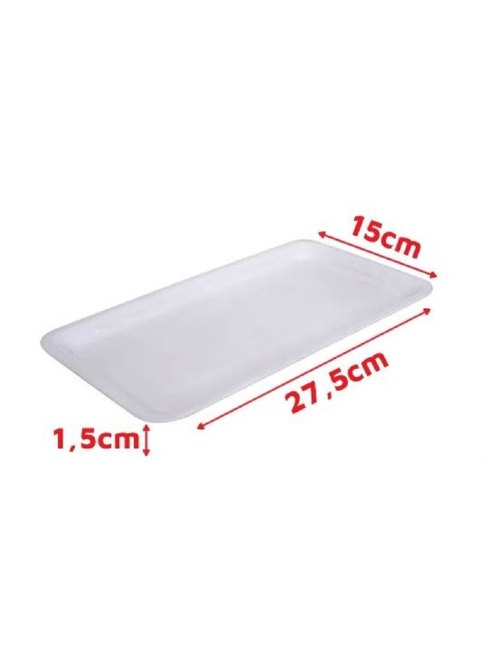 Bandeja Isopor Eps Fr04 15X27,5X1,5Cm Fibraform - Pacote C/100 Un