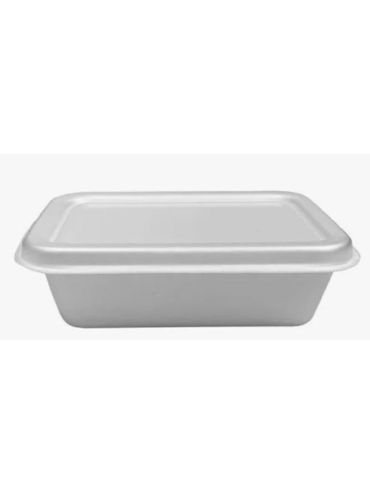 Tampa P/ Pote Isopor Termico Quadrado Hf70 17,8X13,3Cm 500Ml Fibraform - Pacote C/50 Un