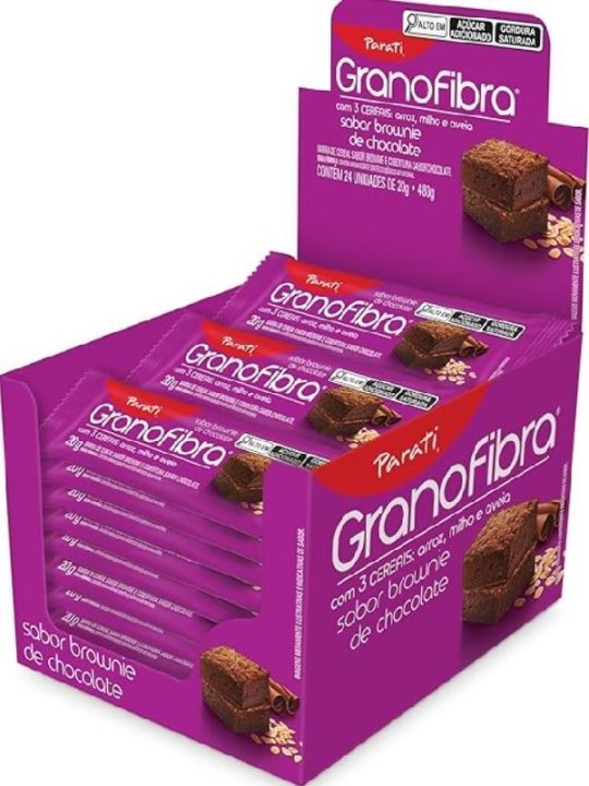 Barra Cereal Granofibra Brownie De Chocolate 24X20Gr Granofibra - Display C/24 Un