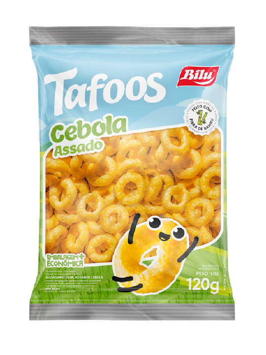 Salgadinho Assado Cebola Taffos 120Gr Bilu - Pacote