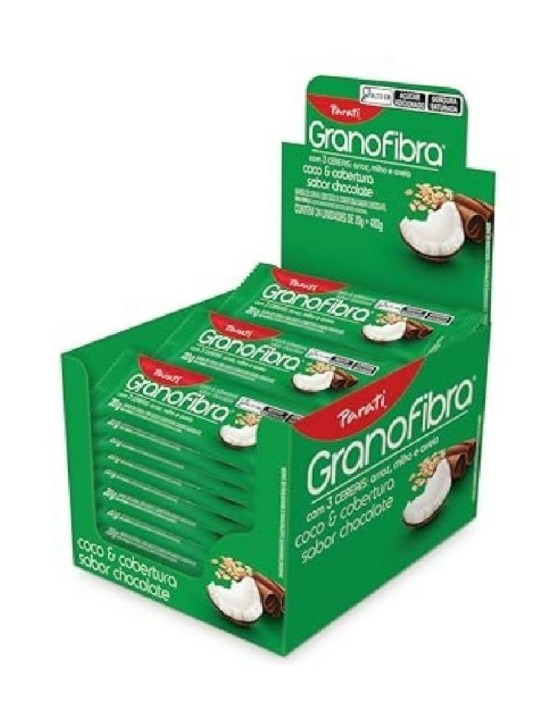 Barra Cereal Granofibra Coco/Chocolate 24X20Gr Granofibra - Display C/24 Un
