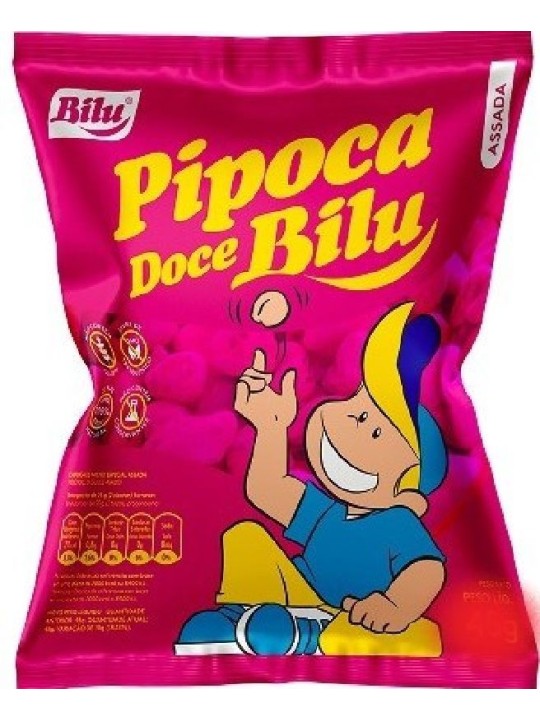 Pipoca Doce 10Gr C/50Un Bilu - Pacote C/50 Un