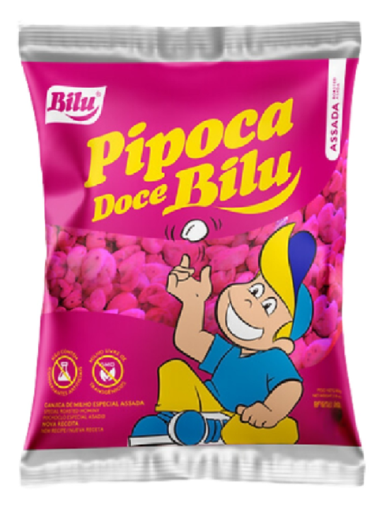 Pipoca Doce 10G C/50 Bilu - Pacote C/50 Un