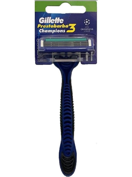 Aparelho Prestobarba C/3 Laminas C/3 Fita 3 Champions Gillette - Unidade