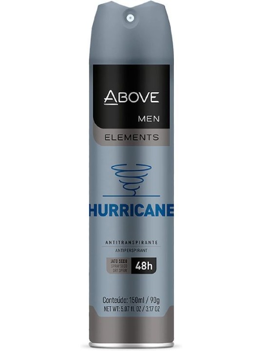 Desodorante Antitranspirante Elements Hurricane Alu 150Ml/90G Above - Unidade