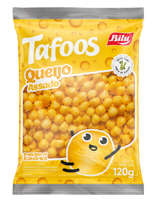 Salgadinho Assado Queijo Bolinha Taffos 120Gr