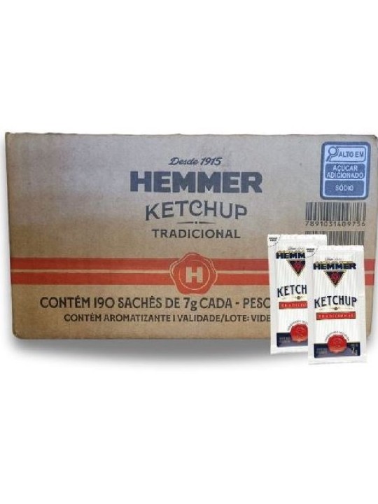 Ketchup Sache Hemmer 190X7Gr Hemmer - Caixa C/190 Un