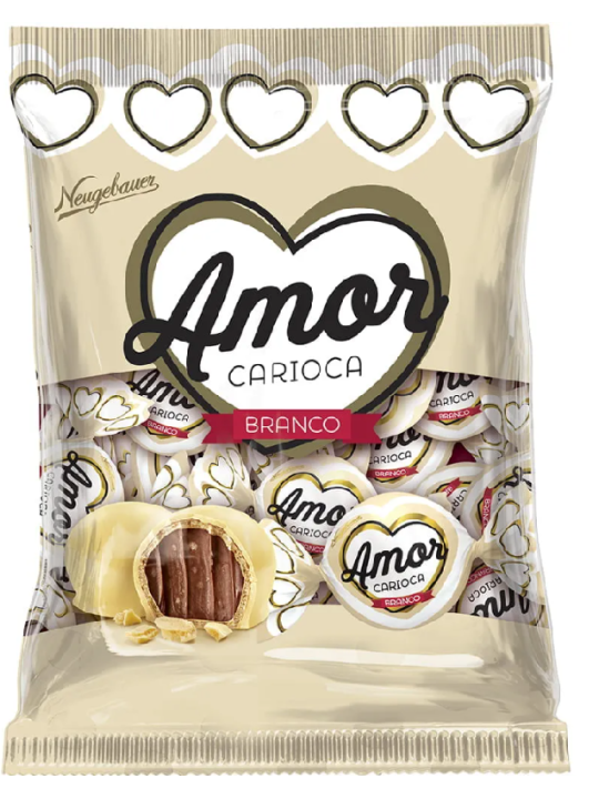 Bombom Amor Carioca Branco 900Gr Neugebauer - Pacote