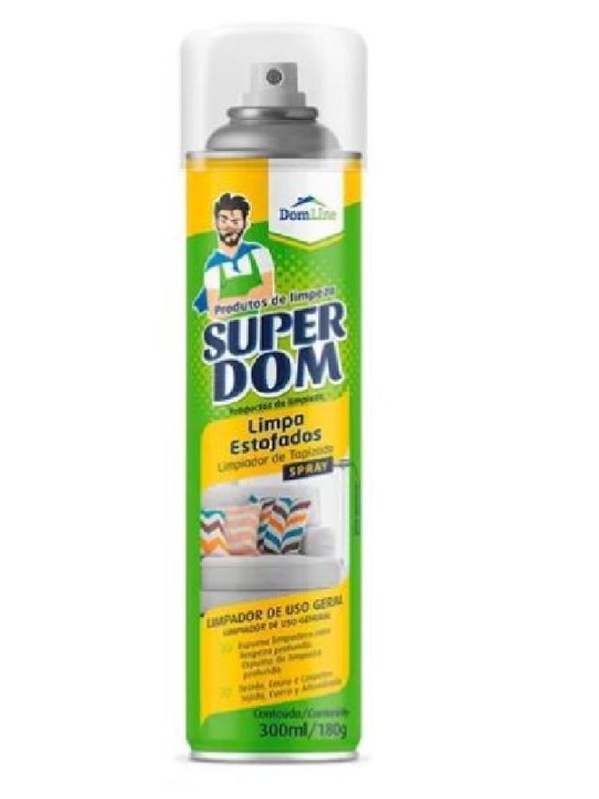 Limpa Estofados C/ Escova Spray Super Dom 300Ml Baston - Unidade