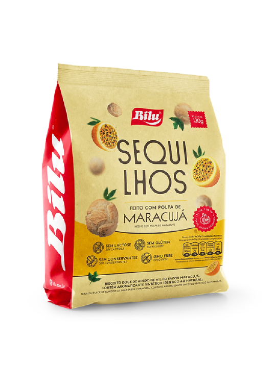 Sequilhos Maracuja 120Gr Bilu - Pacote