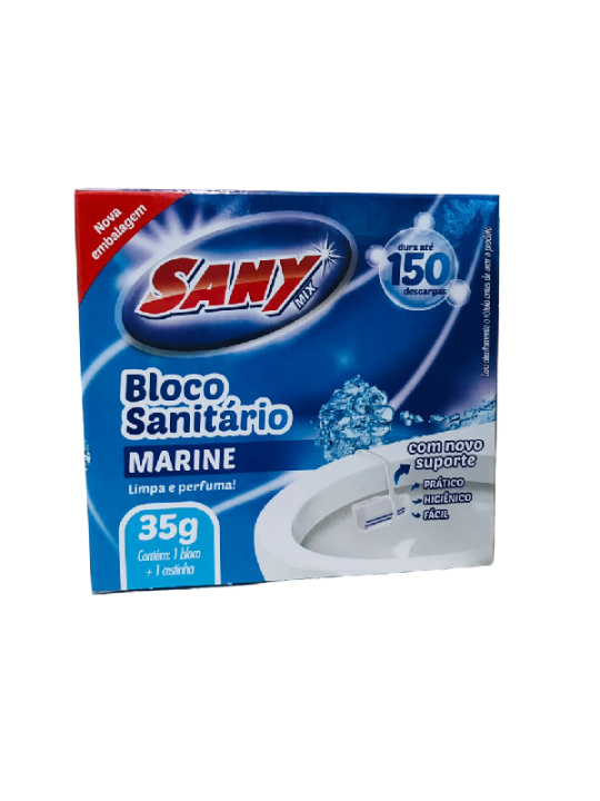 Bloco Sanitario Odorizante Sanymix Marine Ap+Refil 35Gr Sanybrilho - Unidade