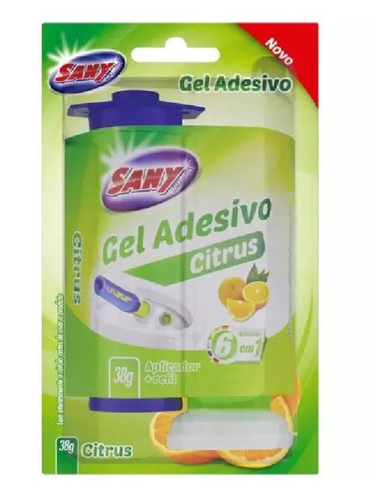 Gel Adesivo Sanymix Citrus Ap+Refil C/6 Un Blister 38Gr Sany Brilho - Unidade