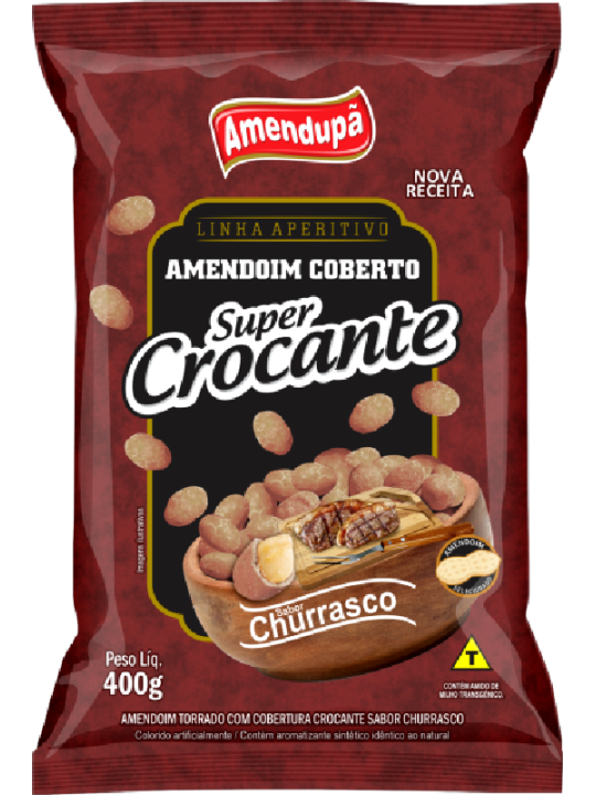 Amendoim Crocante Churrasco 400Gr Amendupa - Unidade