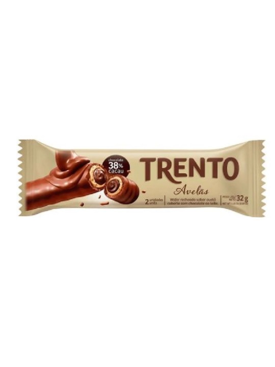 Trento Wafer Rolinhos Avela 32Gr Peccin - Unidade