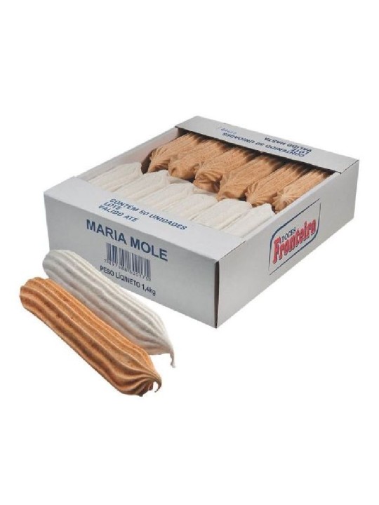 Maria Mole Comprida 1,4Kg Doces Fronteira - Caixa C/50 Un