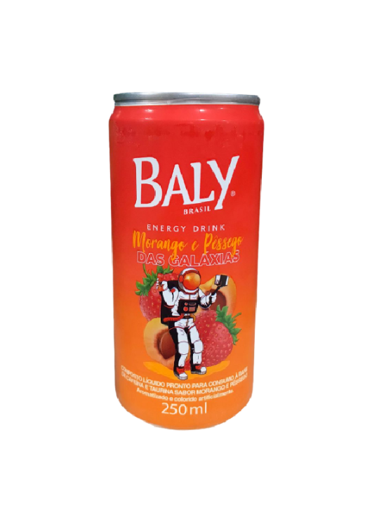 Baly Lata Morango E Pêssego 250Ml Baly - Unidade