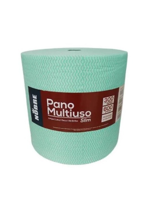 Pano Multiuso Slim Verde Rolão Picotado C/600 Un 28X300Mt - Unidade