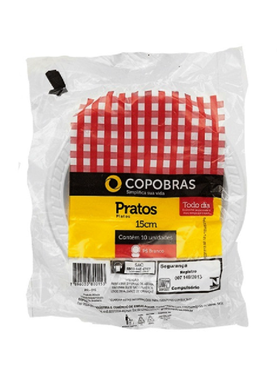 Prato Plast Branco Pr-15 C/10 Un Copobras