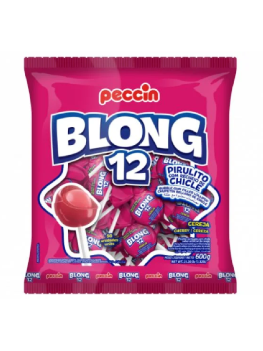 Pirulito Blong 12 Cereja 600Gr C/50 Un Peccin - Pacote