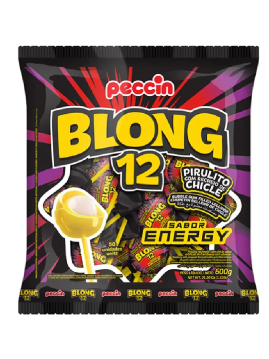 Pirulito Blong 12 Energy 600Gr C/50 Un Peccin - Pacote