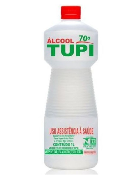 Alcool Liquido Etilico Tupi 70 Inpm 1 Lt Tupi - Unidade
