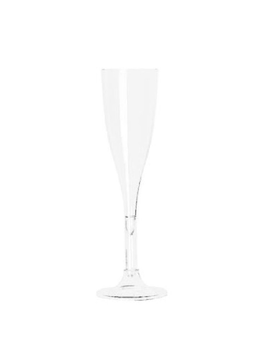 Taça Champagne Cristal 120Ml Strawplast - Pacote C/ 4 Un