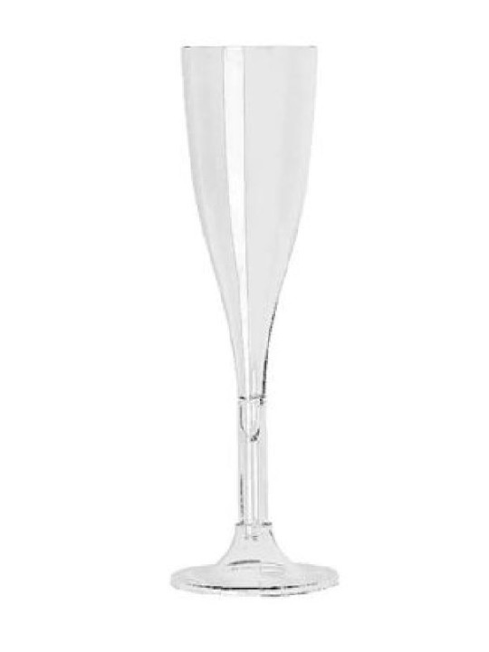 Taça Champagne Cristal 120Ml Strawplast - Pacote C/ 4 Un