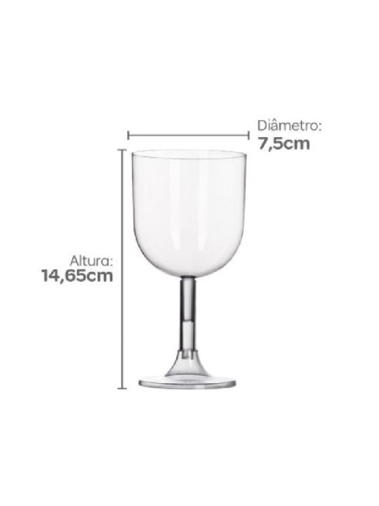 Taça Cristal 260Ml Ps Tc-260 Strawplast - Pacote C/ 4 Un