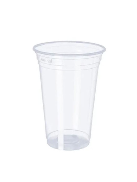 Copo Plastico Liso Transparente 400Ml Pp Copobras - Pacote C/50 Un