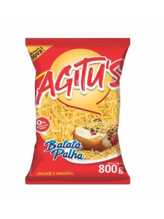 Batata Palha Agitus 800Gr - Pacote