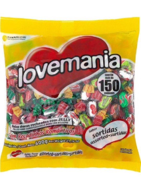 Bala Love Mania Sortida 584Gr - Pacote